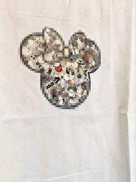 Damen Shirt Maus Glitzer weiss – bis Gr. 42 Damen Strass Shirts